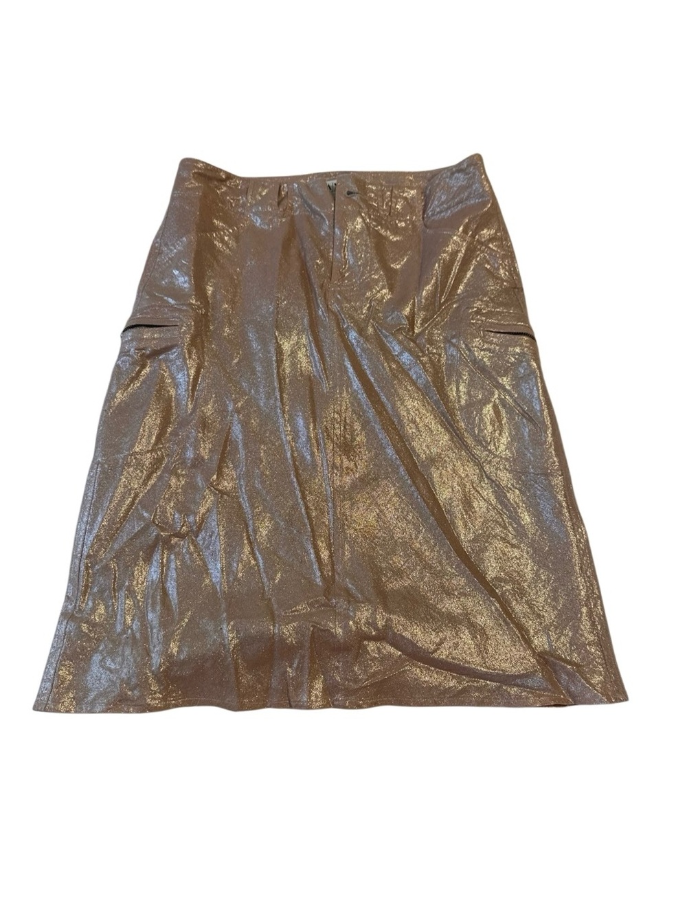 Armani Exchange Metallic Bronze A-Line Skirt